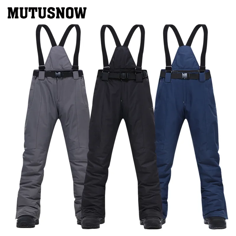 Skiing Pants High Quality Large Size Ski Pants Men 30 Temperature Windproof Waterproof Warm Snow Trousers Winter Ski Snowboarding Pants 230925