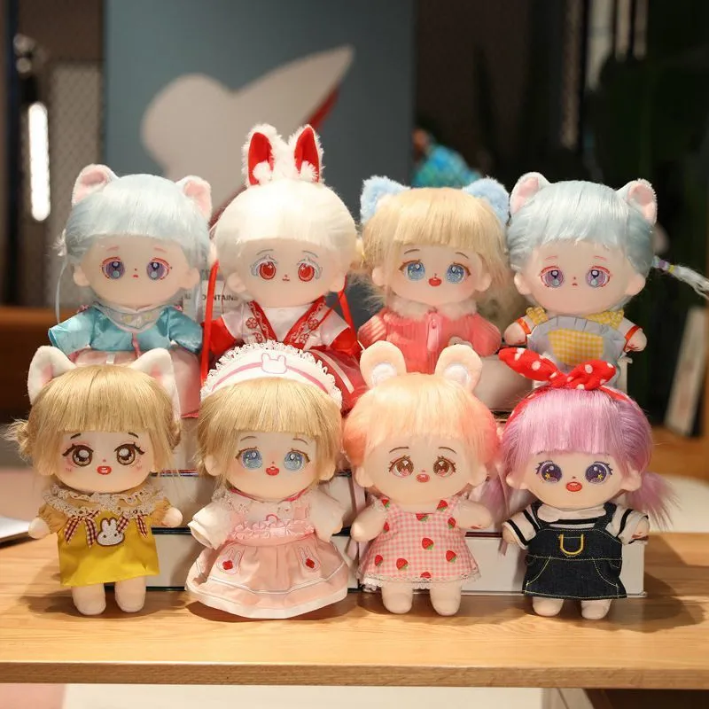 Poppen Kawaii IDol pop met kleding Anime pluche ster poppen gevuld maatwerk figuur speelgoed katoenen babypop fans collectie cadeau 230925