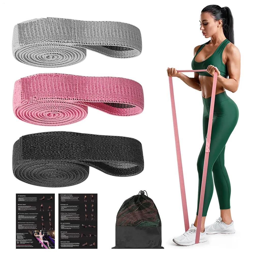 Motstånd Bands Fitness Long Set Yoga Pull Up Booty Hip Workout Loop Elastic Band Gym Training Outifis Equipment For Home 230926