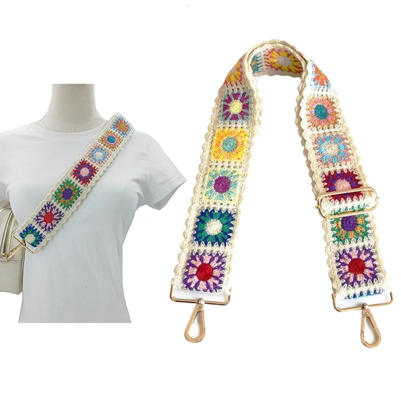 Bag Parts Accessories Crochet Flower Purse Straps