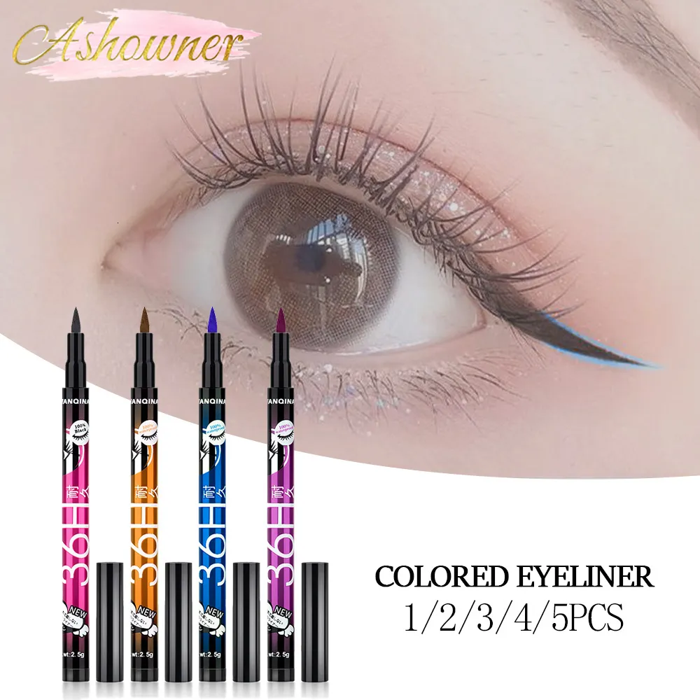 Eye Shadow Liner Combination Black Liquid Eyeliner Waterproof Pencil 36H Long Lasting Liner Pen Quick Dry No Blooming Cosmetics Tool 230926