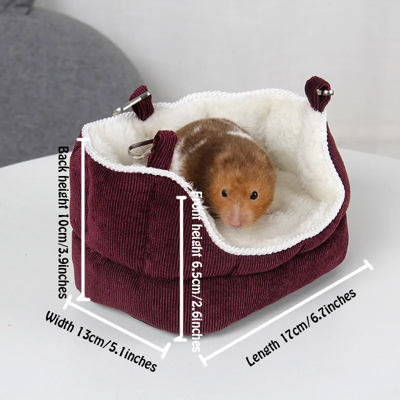 Hamaca Colgante De Peluche Para Hurón, Rata, Hámster O Pájaro – Cama Nido Suave Para Jaula (1 Pieza)