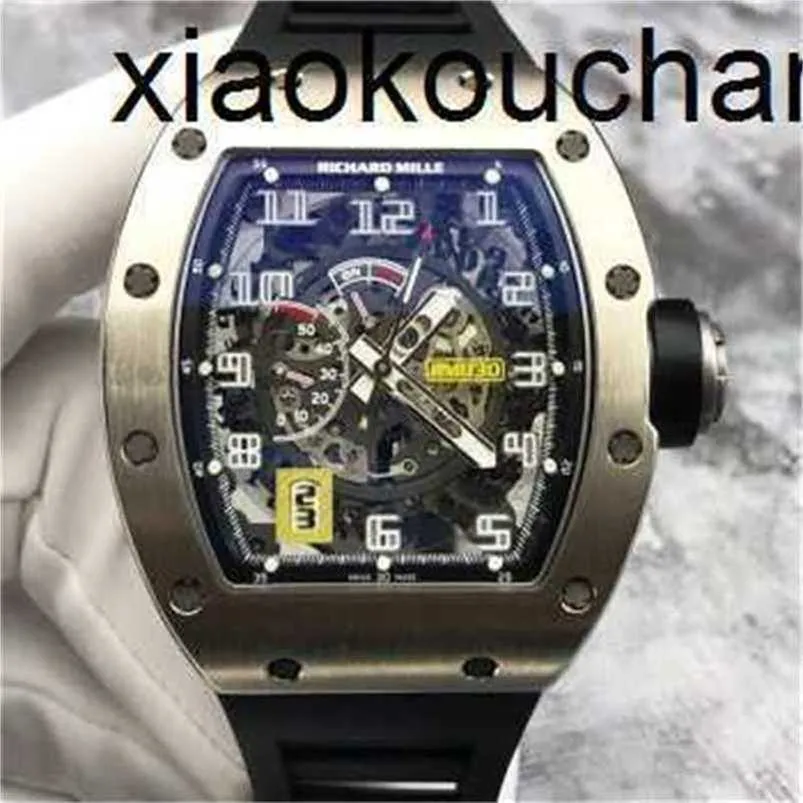 Milles Watch Automatique SuperClone KV Factory RM030 cadran évidé platine 18 carats avec carte 12016 saphir en fibre de carbone expédié par Fedex31ZSPPCJPPCJ
