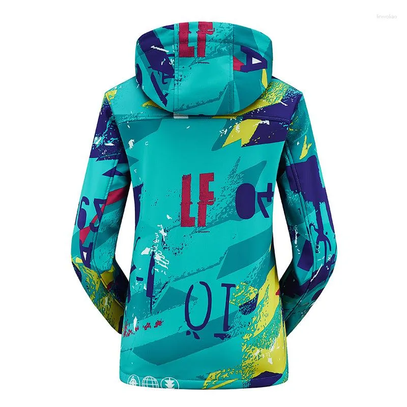 Women's Jackets Outdoor Winter Hooded Climbing Camping Hiking Softshell Waterproof Windproof Thermal Windbreaker Women Fall Coat 8XL