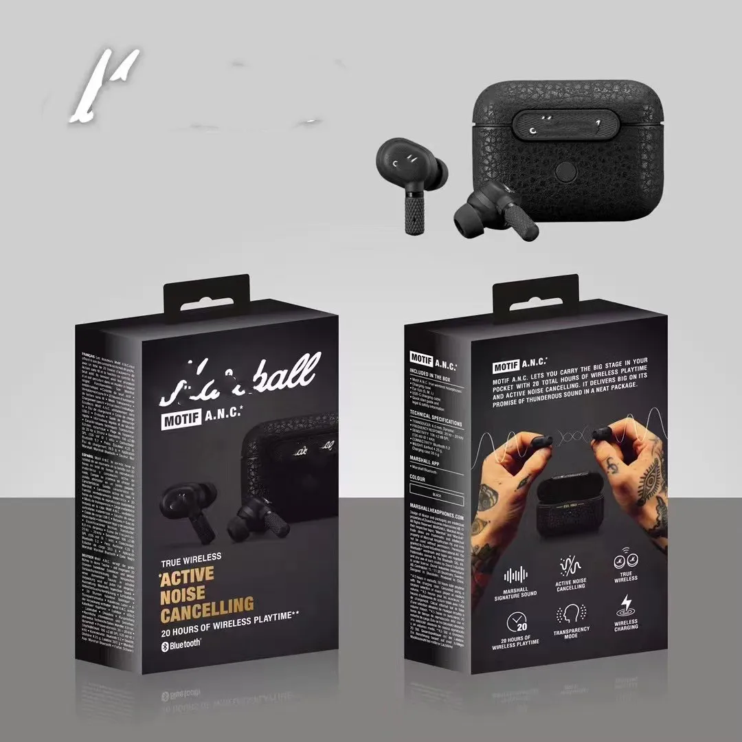 Motif ANC TWS EARBUDS Bluetooth 5.0 Prawdziwe słuchawki bezprzewodowe Podpis dźwiękowy sterowanie słuchawkami słuchawkowy