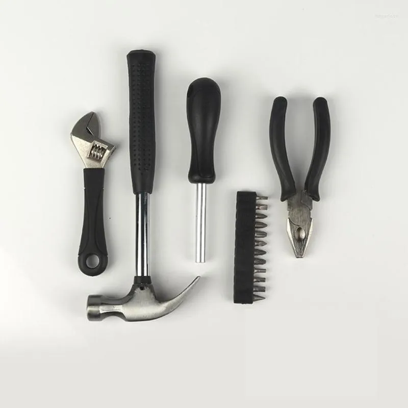 Ensembles d'outils à main professionnels 17 pièces/ensemble d'outils ménagers comprenant une clé à marteau, un tournevis, un Kit de pinces pour la maison/bureau/voiture