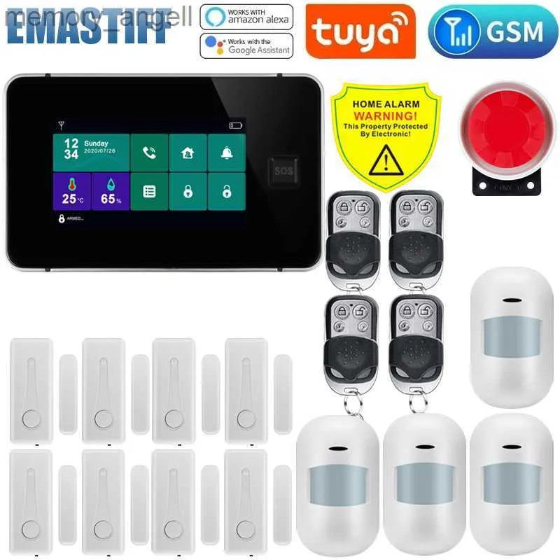 Systemy alarmowe W8B 433 MHz bezprzewodowe Wi -Fi 2G Smart Home Tuya Security System System do garażu i wsparcia mieszkaniowego Tuya i Samrtlife App YQ230926