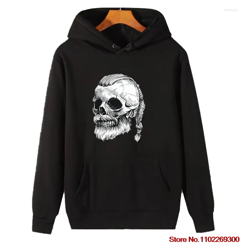 Herenhoodies Viking Schedel Grappige Grafische Katoenen Dikke Trui Hoodie Sweatshirts Voor Alle Leeftijden Fleece Hoge Kwaliteit Shirt Met Capuchon