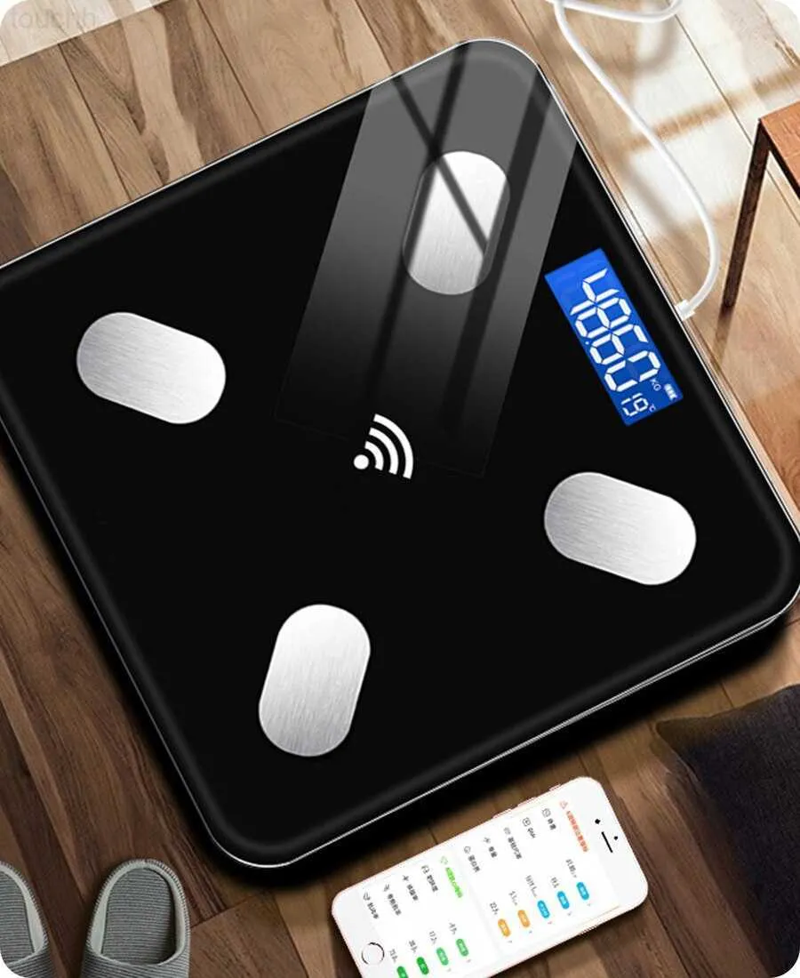 Akıllı Ölçekler Akıllı Vücut Yağ Ölçeği Şarj Elektronik Tartım Ölçeği Ev Ölçeği Bluetooth Yetişkin Yağ Ölçeği Tartım L230823
