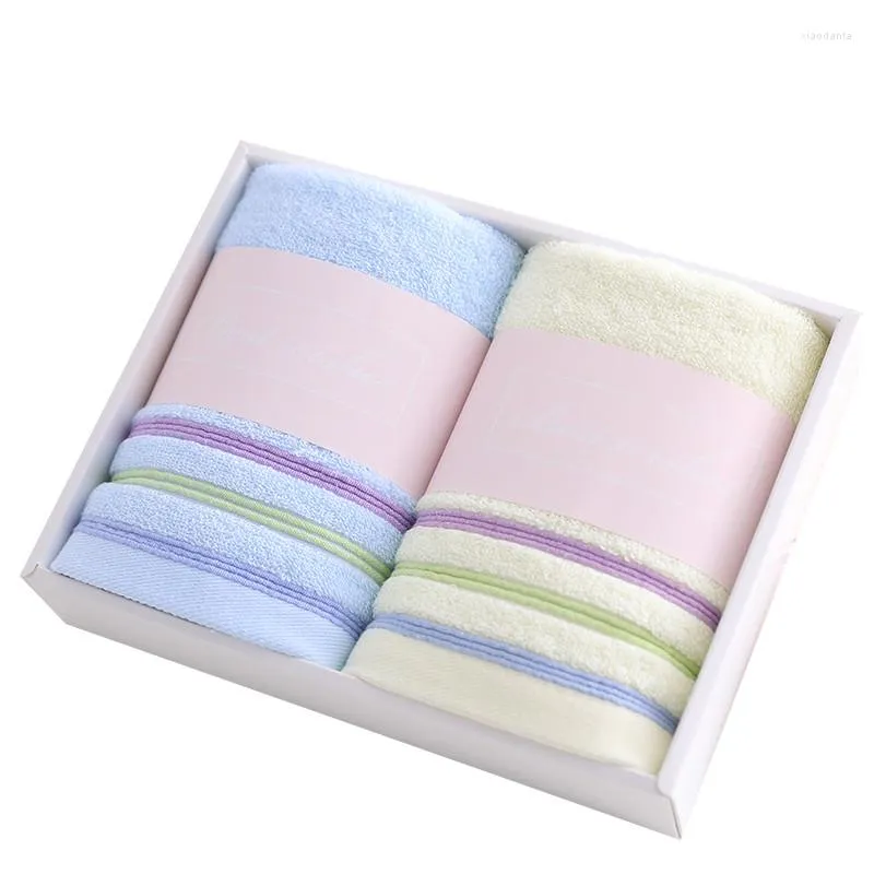 Serviette en coton, coffret cadeau, lot de 2, ensemble de lavage du visage pur, pour adultes et enfants, anniversaire, mariage, mains