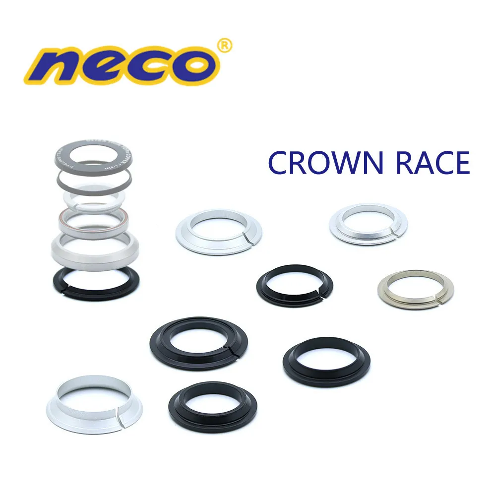 Conjuntos de grupos de bicicleta Neco Bearing Headset Crown Race Lower Spacer Road MTB para Base 27 30 33 398mm 1 18 14 12 Peças de reparo 230925