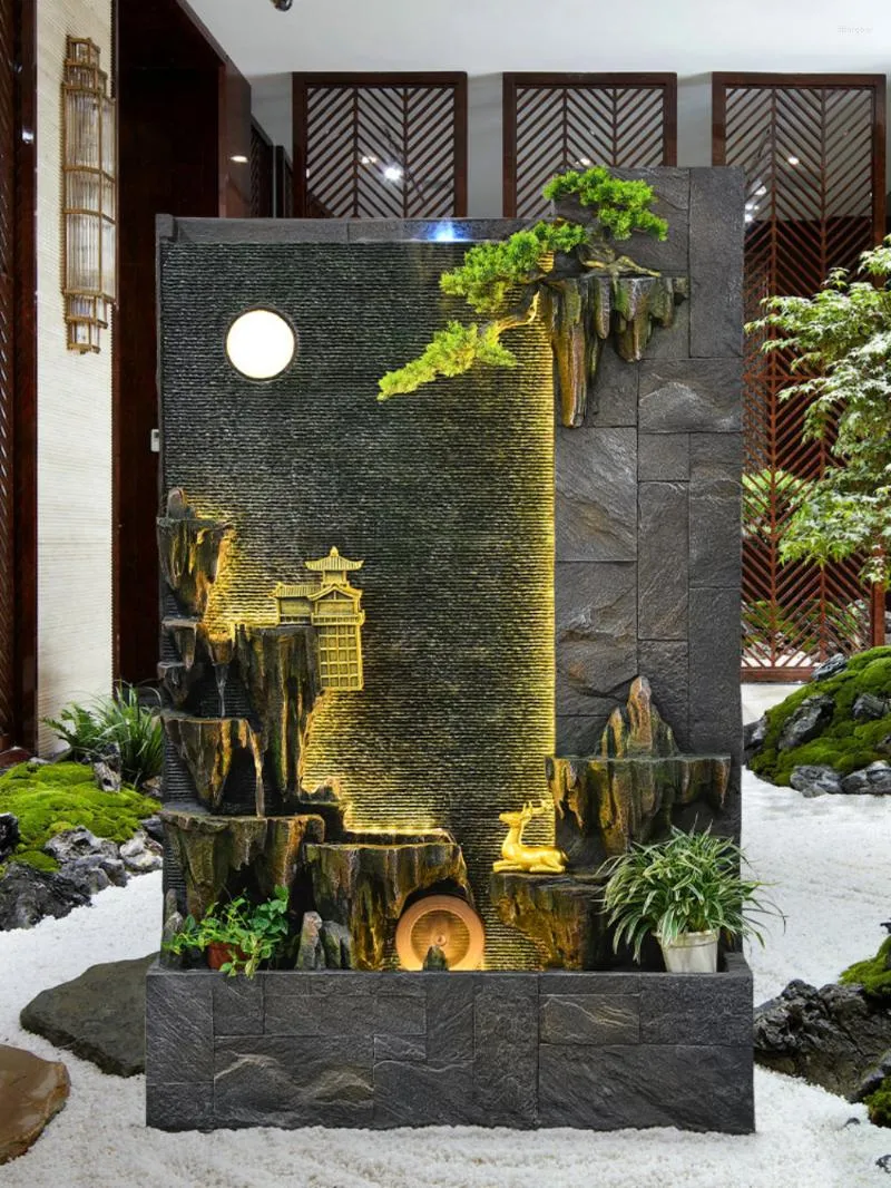 Decorações de jardim cortina de água parede runningwater tela varanda divisória pátio paisagismo roda feng shui decoração piso