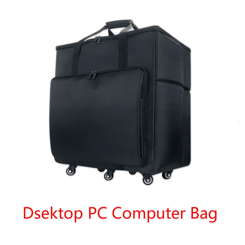Andra tillbehör Desktop PC Computer Travel Storage Case Case Bag med hjul för dator Huvudprocessor Case Monitor Tangentbord och Accessori 230925