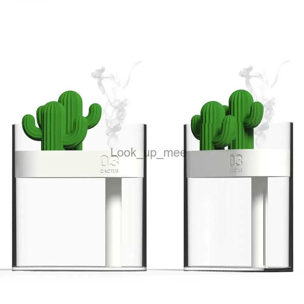 Luchtbevochtigers SOTHING 319 Clear Cactus Ultrasone luchtbevochtiger 160ML Kleurlicht USB Luchtreiniger Anion Mist Maker Waterverstuiver Luchtbevochtiger YQ230926
