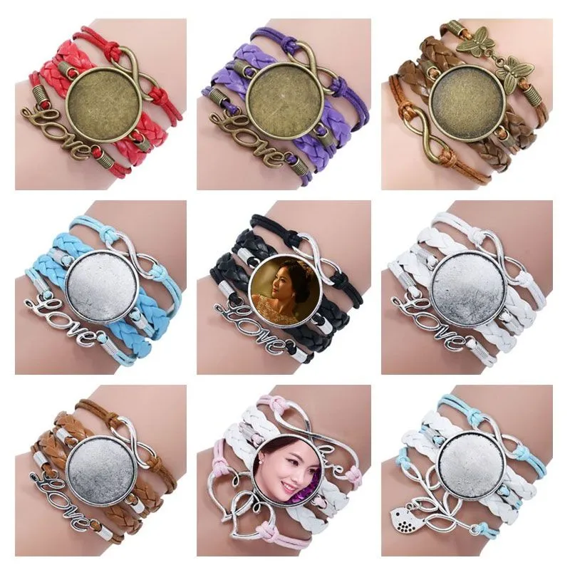 sublimation blank bracelets for women heat tranfer printing Multi-storey women bracelet jewelry blank consumable factory price
