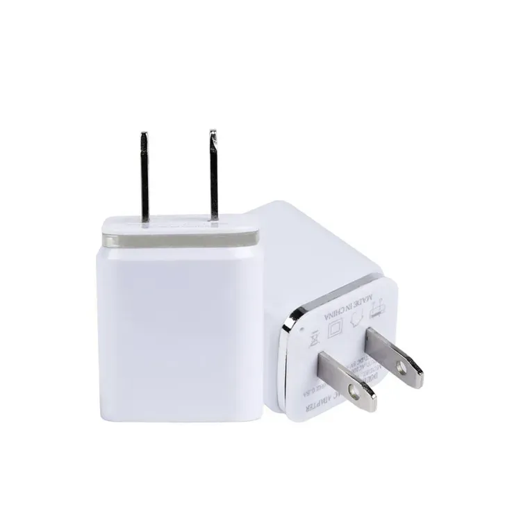 Metal Dual USB wall  iphone  US EU Plug 2.1A AC Power Adapter Wall  Plug 2 port for Iphone Samsung Xiaomi 