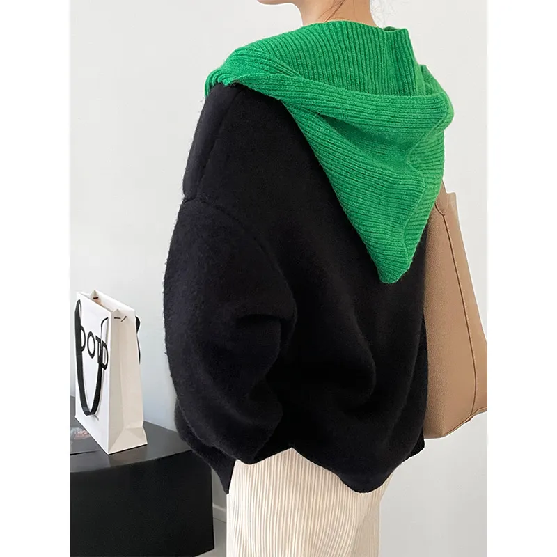 Schals Cowl Kapuzenschal Herbst Winter Warmer Schal Mütze für Damen 8354 cm 230925