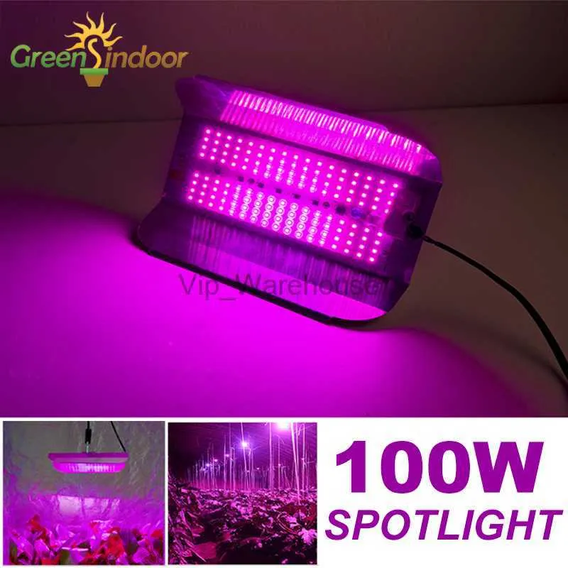 Grow Lights 50W 100W Phytolamp för växter 136 lysdioder Grow Light 380-840Nm utomhus Spotlight inomhus Hydroponics Kit Greenhouse Cultivation Lamp YQ230926