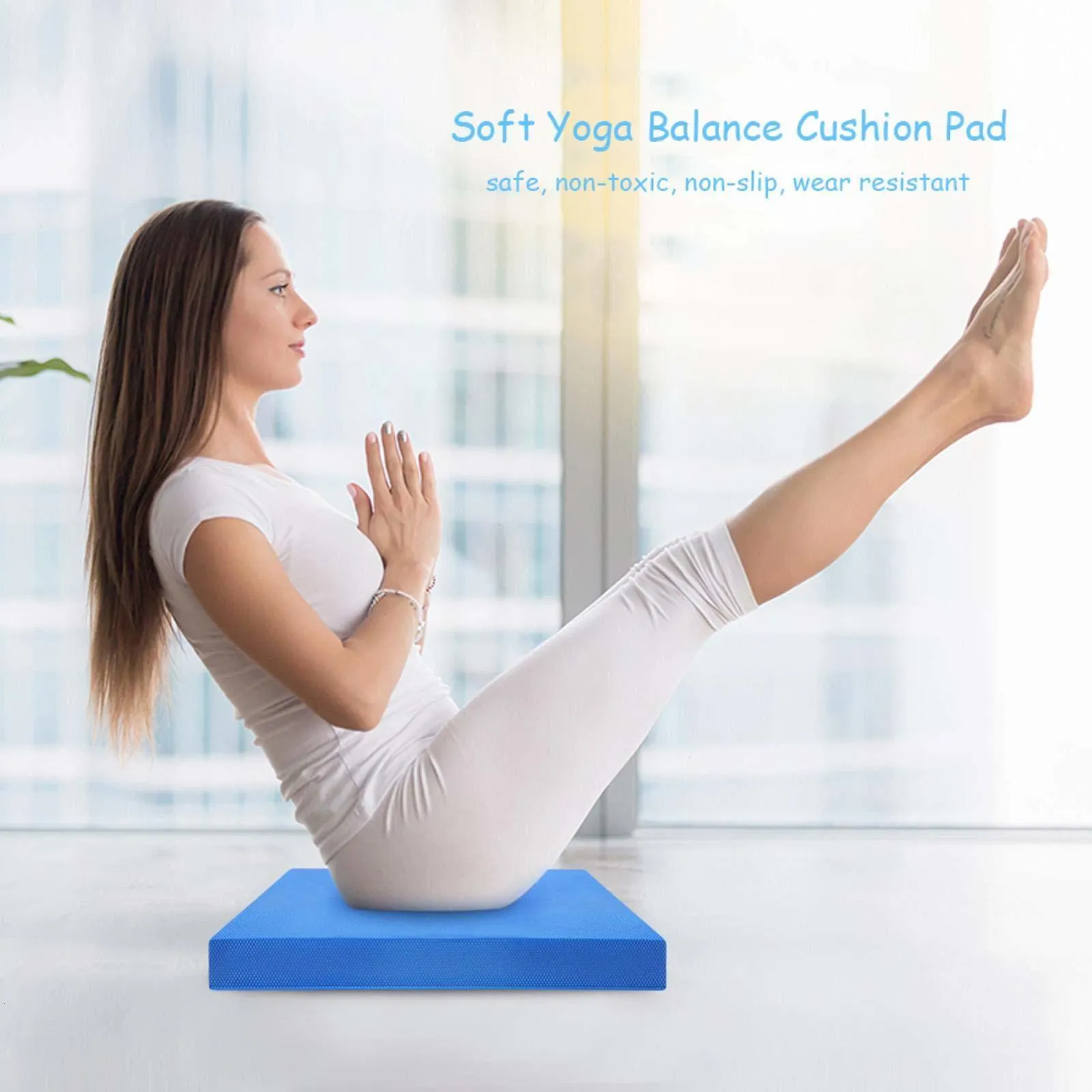 thumbnail image 2 of ProsourceFit Exercise Balance Pad - Non-Slip Cushioned Foam Mat & Knee Pad For 2 of 12