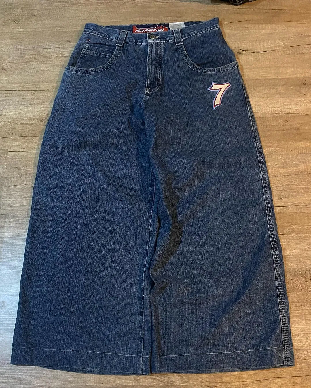 jnco jeans刺繍デザイン ワイドレッグジーンズ 6500円値下げ
