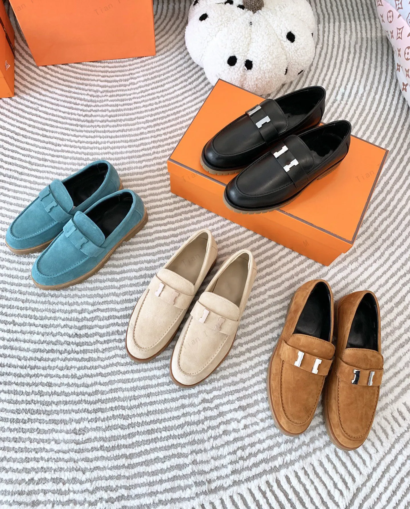 New Arrival Genuine Leather Muller Loafers With Sexy Round Toe And