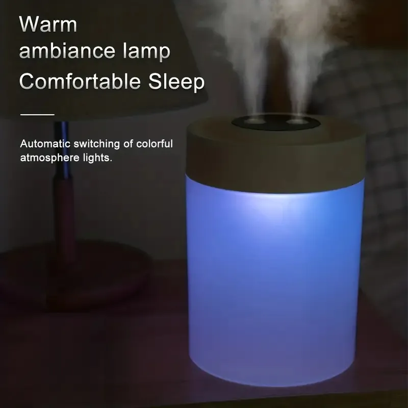 1pc New Desktop Air Humidifier With Led Night Light, Portable Usb