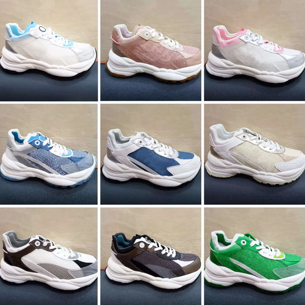 Designer Run 55 Sneakers أحذية عرضية Men Men Platform المدربون خفيفة الوزن ذات اللون متعدد الألوان متزلج أحذية رياضية للأزياء مع صندوق NO483