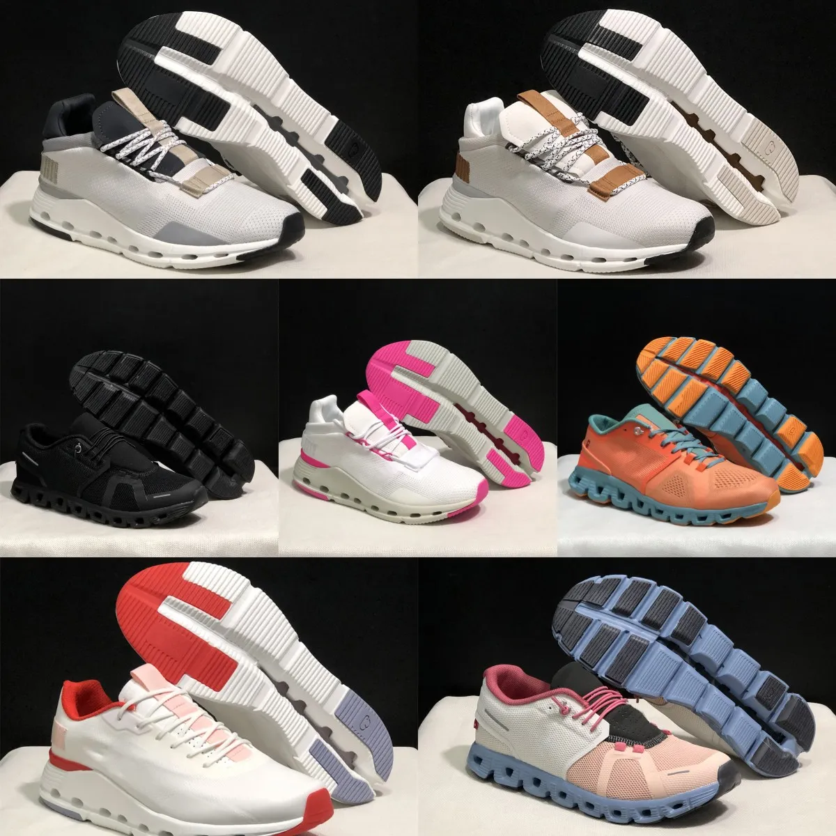 Tennis Cloud Chaussures de course Hommes Designer sur Cloudnova Form Nova White Pearl x 3 Cloudmonster Monstermen Femmes Baskets de sport Baskets et entraînement Purplred