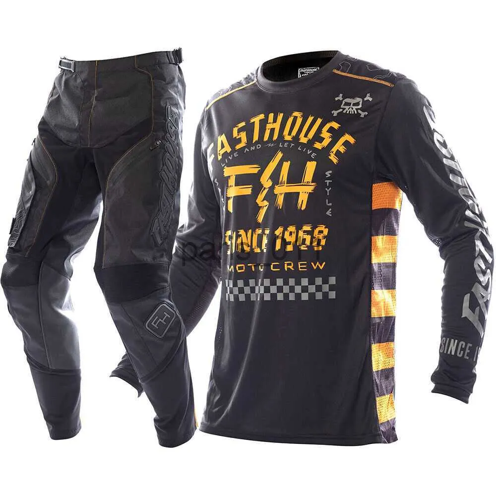Altri abbigliamento 2023 per FH Nero MX Suit Motocross Gear Set Off Road Set con tasca Dirt Bike e pantaloni Moto Racing Abbigliamento x0926