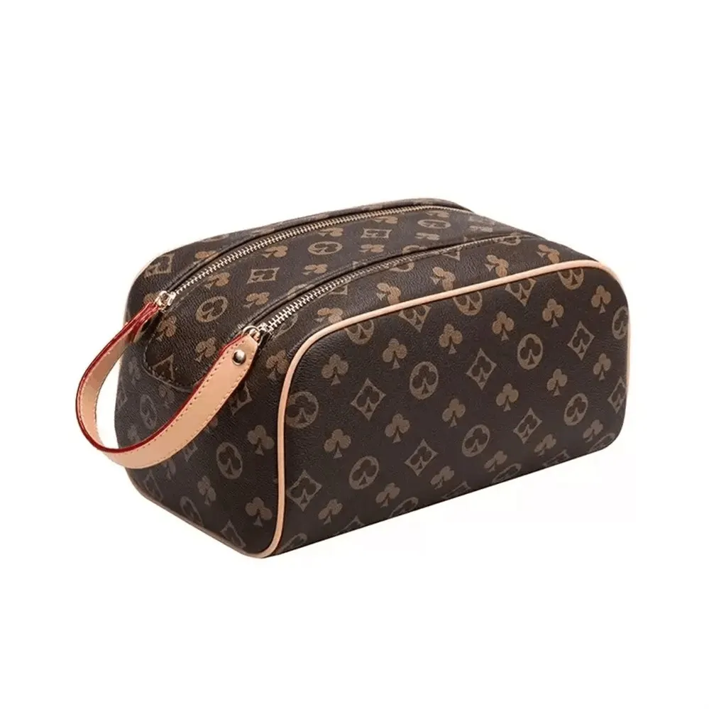 Double zipper L44494 men travelling toilet bag designer women wash large capacity cosmetic bags toiletry Pouch louisvuitton makeup bags