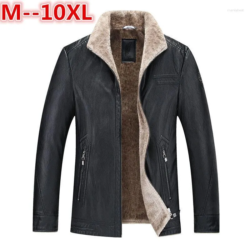 Veste d'hiver en cuir véritable pour homme, manteau en fourrure de mouton naturelle, 8XL, 10XL Plus, 6XL, taille 5XL, 4X, marron, noir, pilote