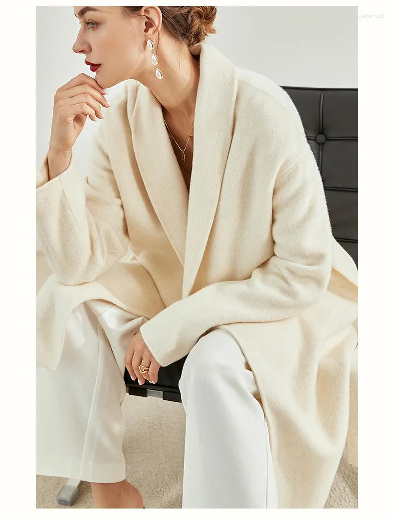 صوف الرجال "Sex City" Max Bathrobe مع قطعة قماش خصر مزدوجة الطول المزدوجة الطويلة