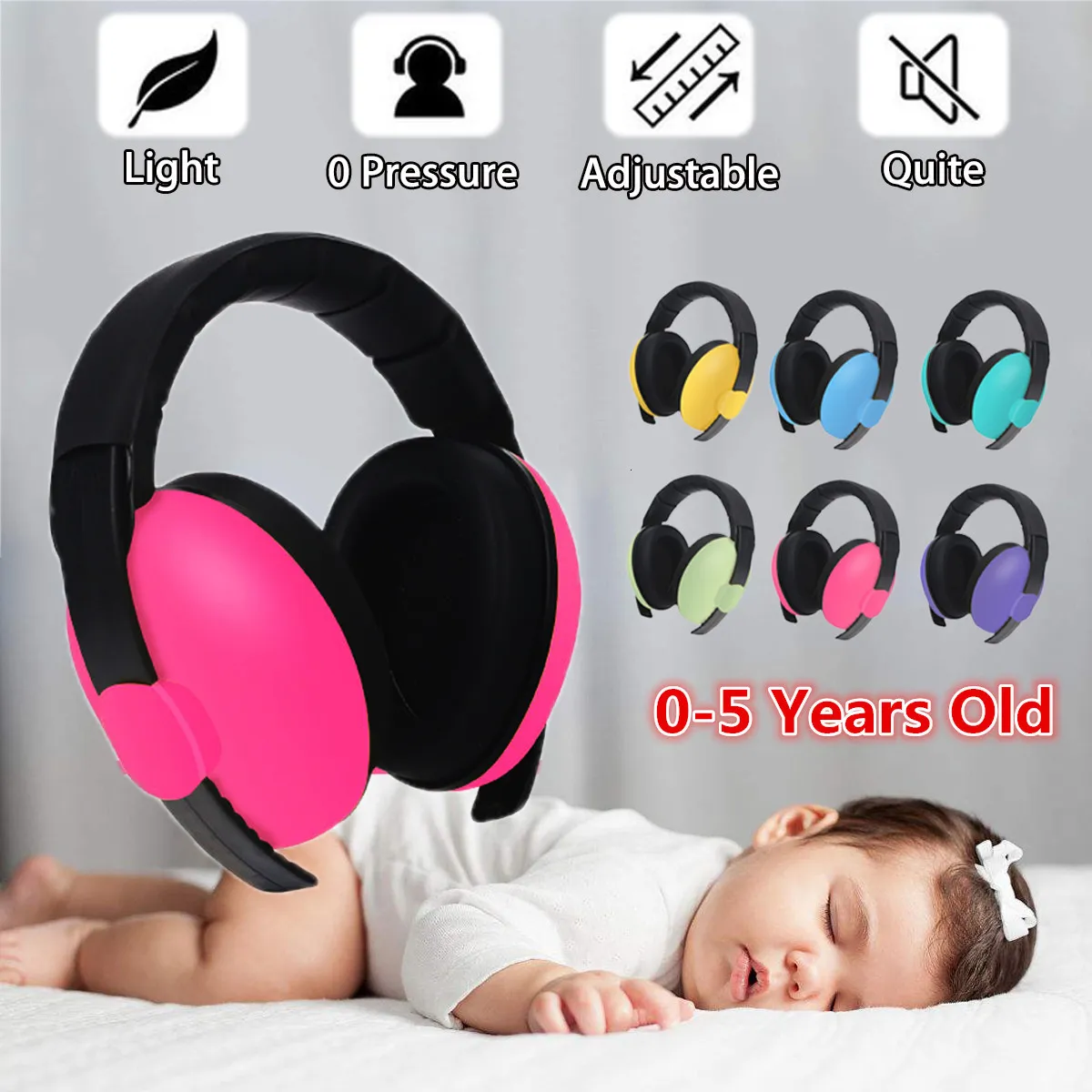 Ear Muffs Baby Earmuffs 3 Months-5 Years Old Child Baby Hearing Protection Safety Earmuffs Noise Reduction Ear Protector 230926