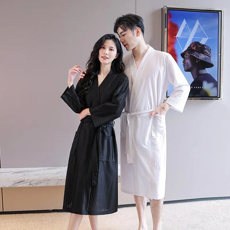 Mens satin top kimono robe