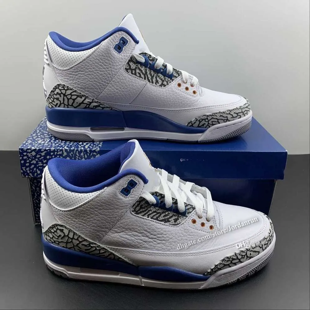 Golf Shoes Men Name Brand Sneakers Jumpman Basketball Blue White 3