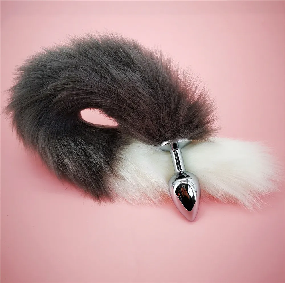 Anal Toys Adult Long Imitation Hair Metal Plug Cosplay Couple Flirting Sex Toy Faux Tail Design Supply sex toys 230925