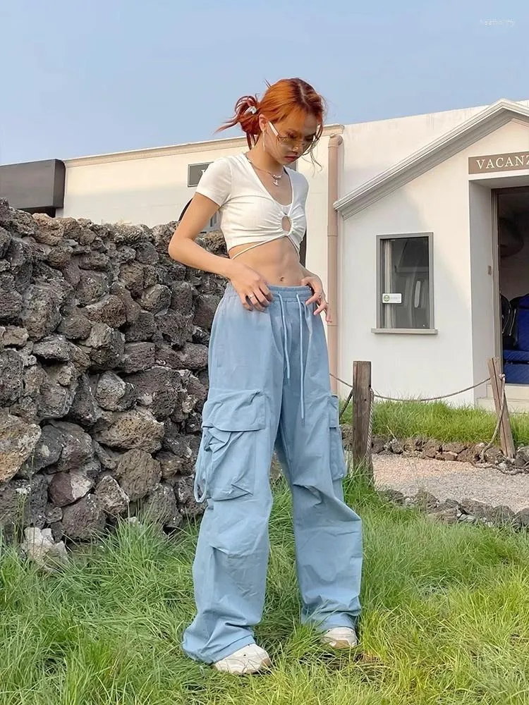 Lig. wide cargo pants / blue