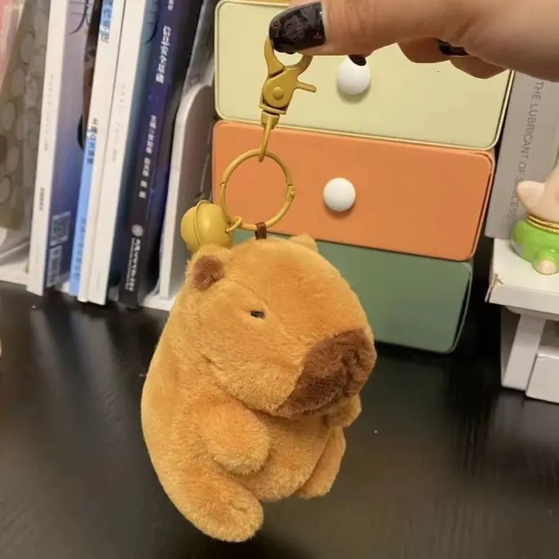 Plush Keychains 1/3Pcs Capybara Plush Keychain Pendant Capibara Anime Fluffty Toy Stuffed Animals Soft Doll Plush Children Birthday Gift Toy 230925