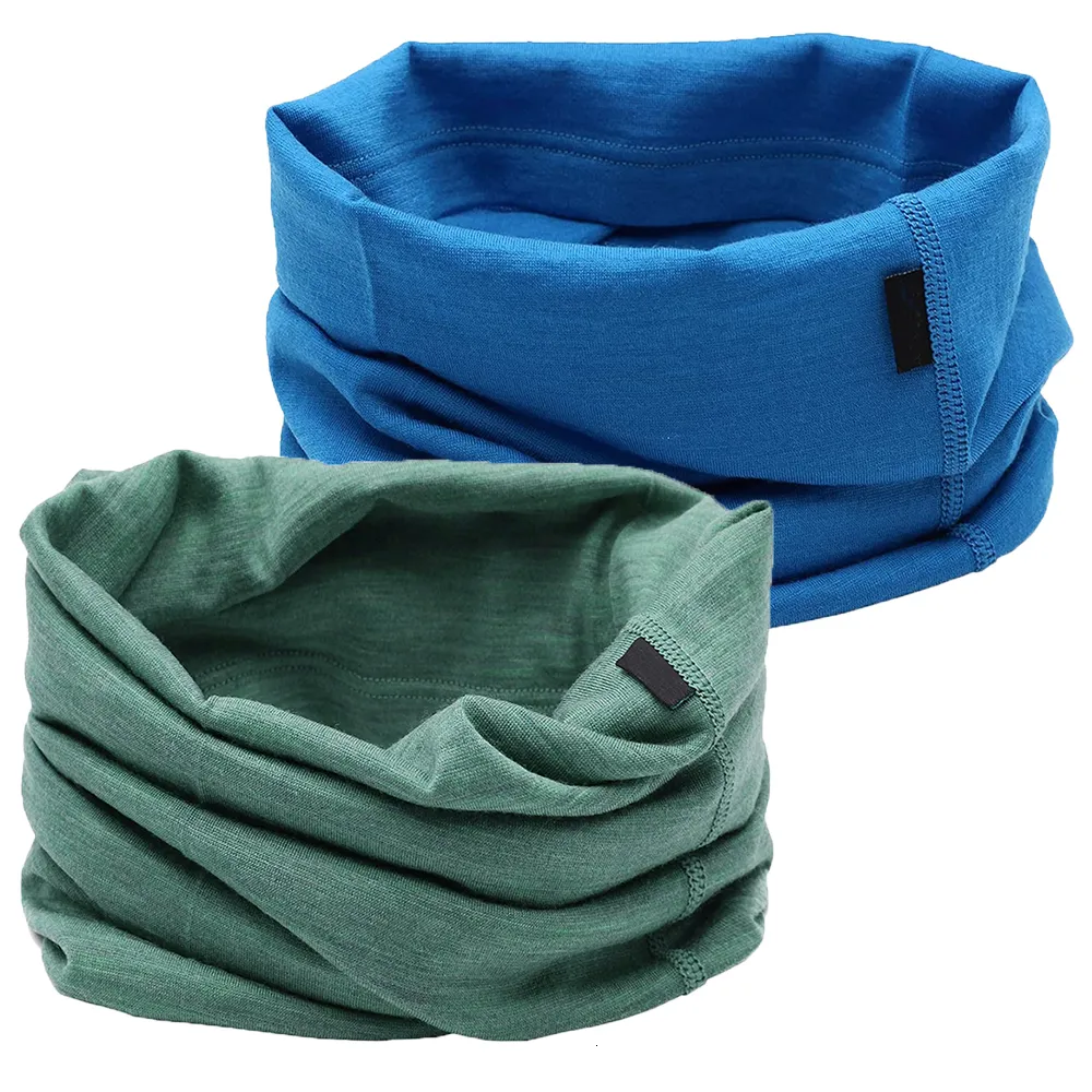 Halsdukar merino ull halsgaiter skid halsduk bandana män kvinnor lättmask pannband varm ring wrap cover 230925