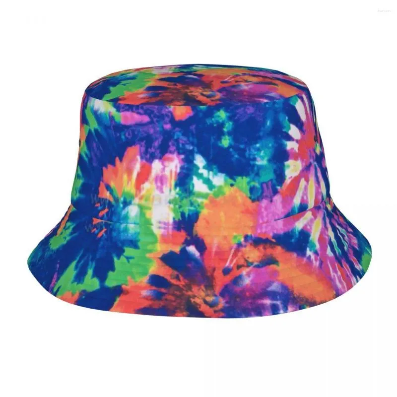 Basker harajuku slipsfärgning hink hatt unisex uv skydd utomhus sport hippie fiskare kepsar sommar strand semester tillträd huvudbonader