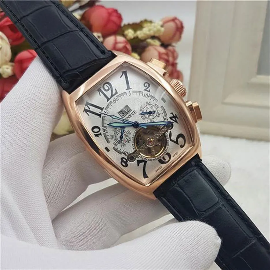 Fashion Luxury Mens Watches Watch Watch Watch Automatic Top Designer de marca Gold Buzel Big Wristwatches Mês da semana Date311c