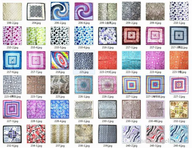 New Design 50*50CM Ladies Scarves Four Seasons Available Women's Professional Small Squares Silk Scarf headband kerchief 360 styles