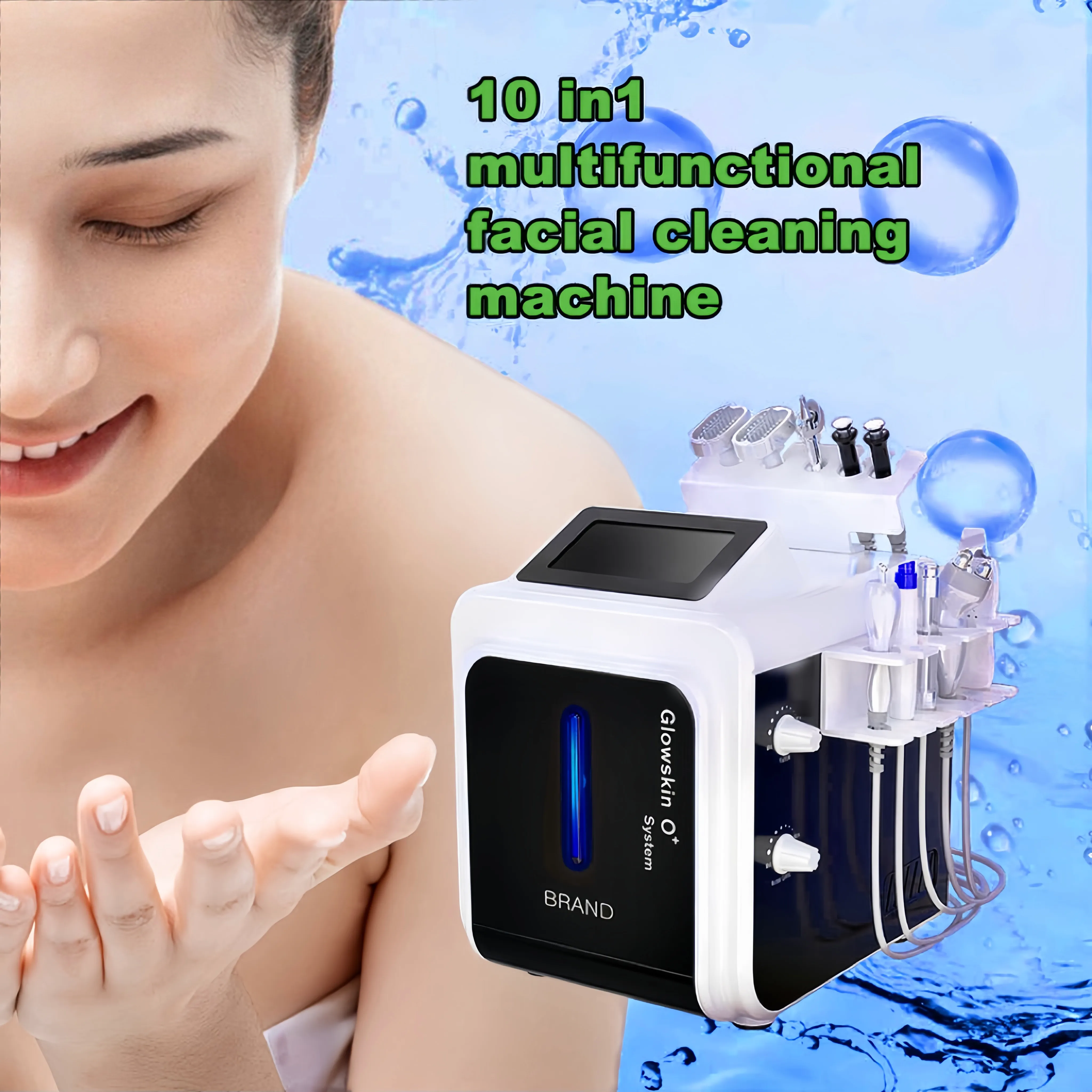 プロフェッショナル10 in 1 Hydra Dermabrasion Skin Rejuvenation Hydlating Machine Diamond Bio Whitening Phitenting Pigment除去