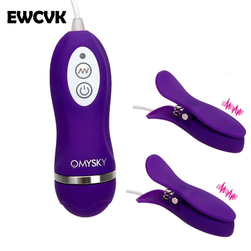 Vuxen Toys Nipple Vibrator 10 Frekvensklämmor Bröstmassage Stimulator Sex för kvinnliga kvinnliga onani spel 230925
