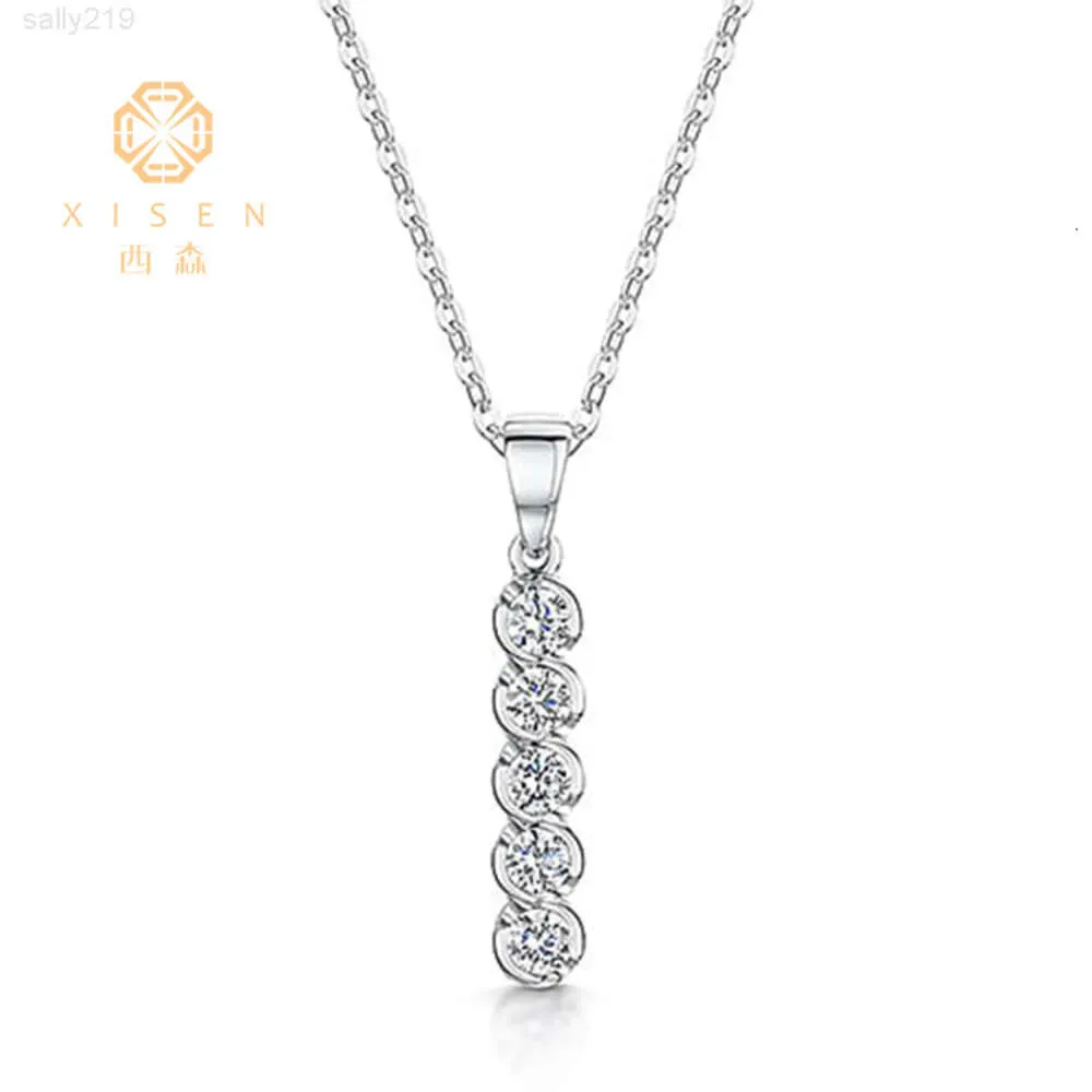 Het försäljning design fina smycken halsband häng kedja med verklig cvd hpht lab odlad diamant vit färg grossistpris