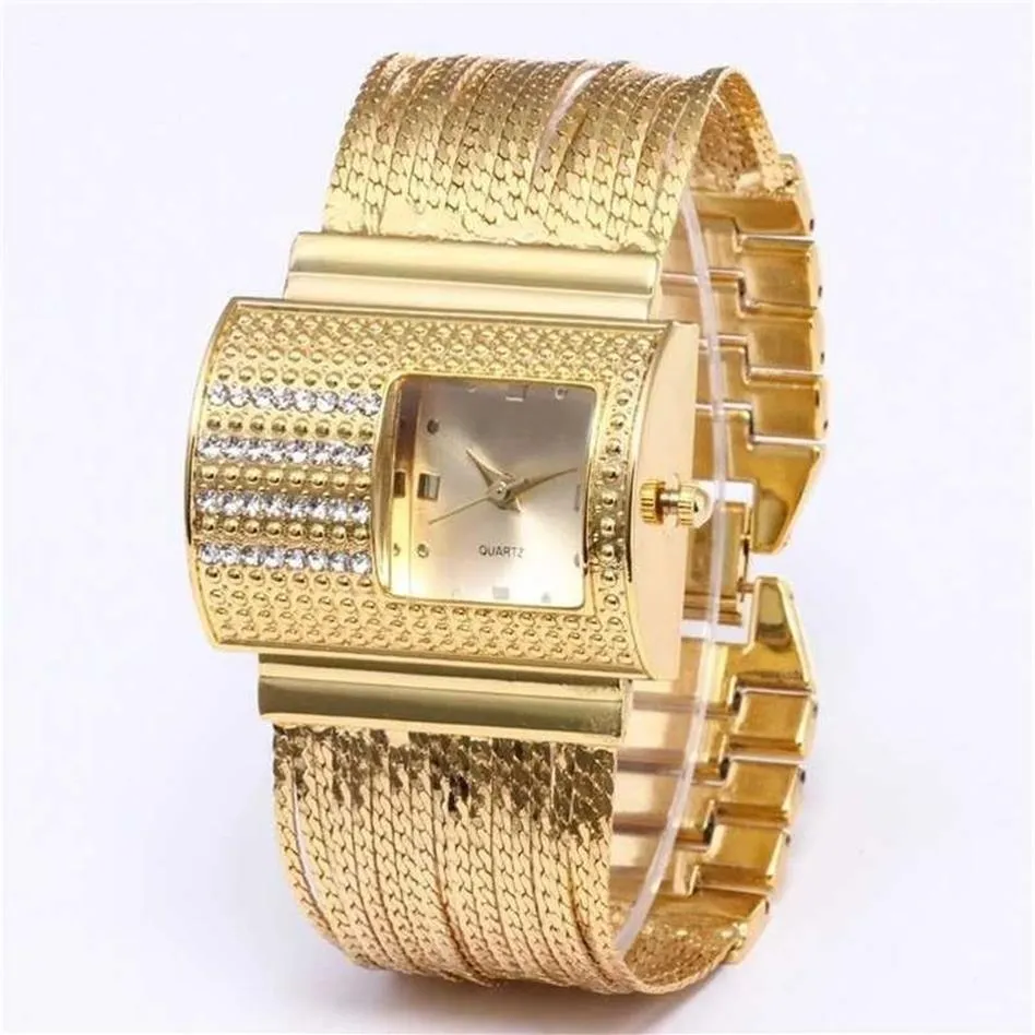 Creativity Fashion Luxury Ladies Wrist Watches Top Brand Gold Steel Strap Waterproof Women's Bracelet Watch Zegarek Damski 22312T