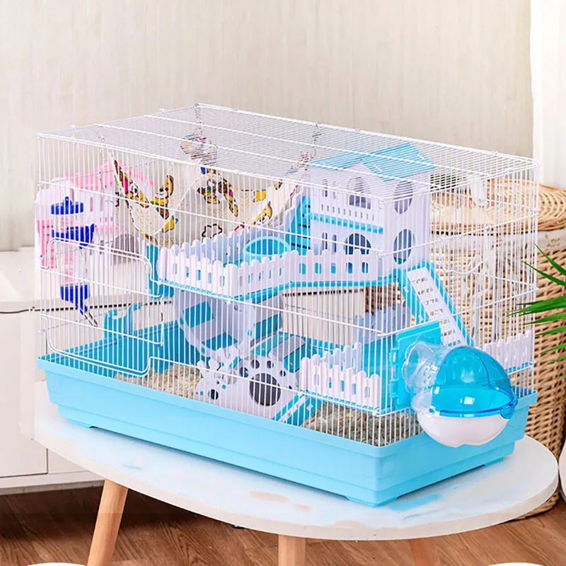 Other Pet Supplies Hamster Cage Small Animal Hedgehogs Rabbit Guinea Pig Large Villa Swing Stairs Package Toy Set 230925