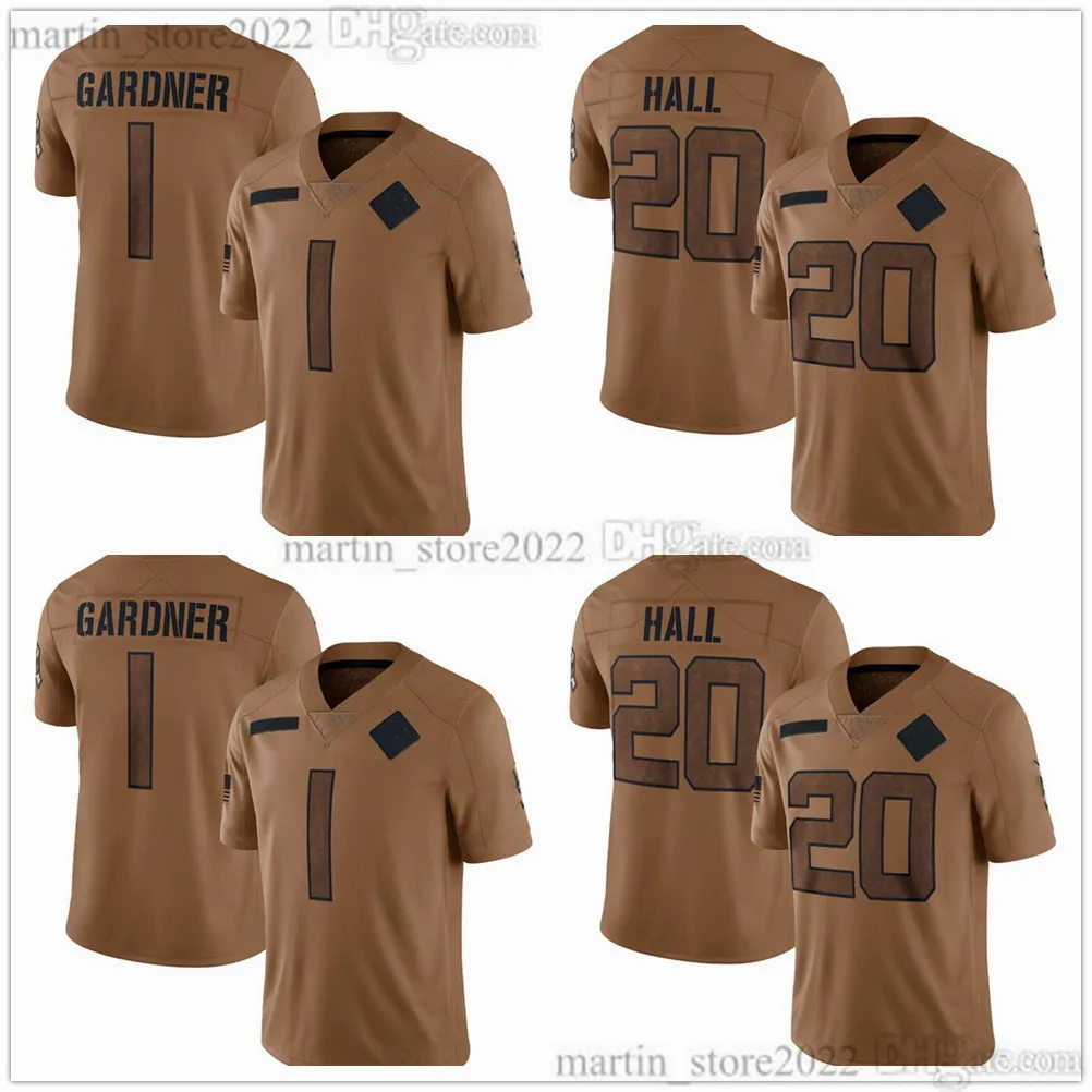 Maillots Salute To Service Limited 2023 1 Ahmad Sauce Gardner 20 Breece Hall 95 Quinnen Williams 8 Aaron Rodgers 17 Garrett Wilson 11 Jermaine Johnson II 2 Zach Wilson