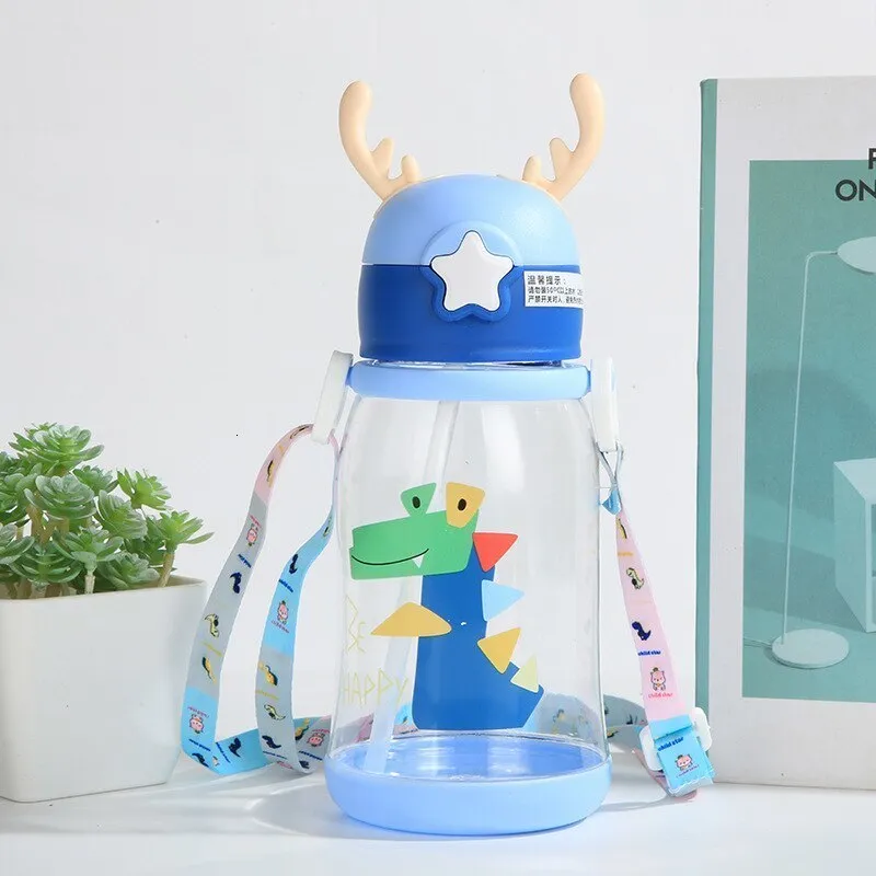 Tumblers 600ml Kids Water Sippy Cup Antler Creative Cartoon Baby Cups With  Straws Leakproof Water Bottles Outdoor Childrens Cup 230925 From Jiu10,  $9.48