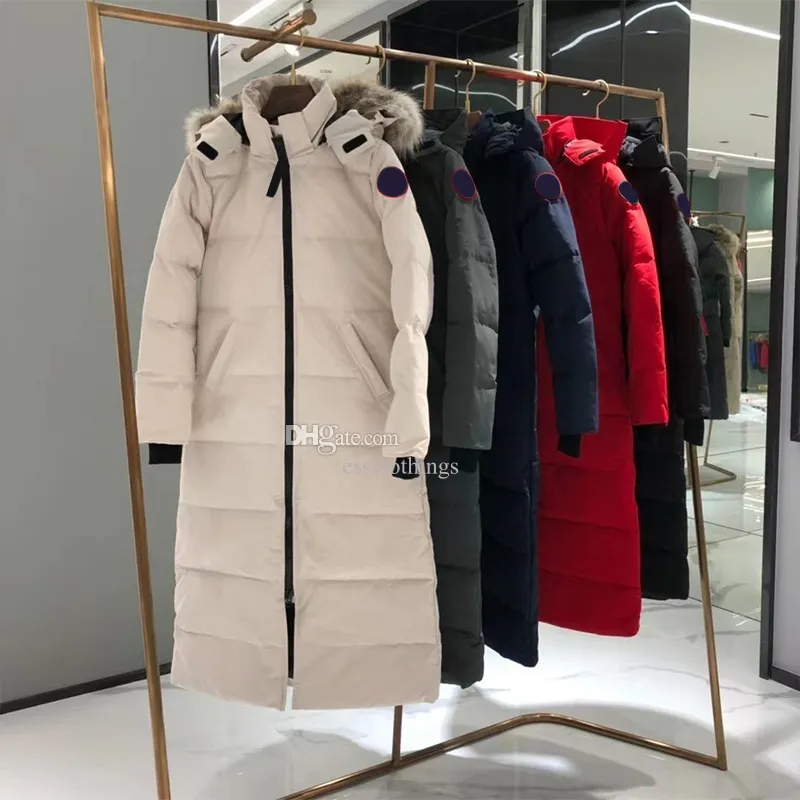 Designer Women Down Jackets Coat Long Parka White Duck Windbreak Women Parkas Jacket Collar Winter Puffer Wolf Fur Coat Arctic Hood Trim Doudoune Manteau